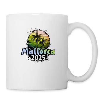 Mallorca 2025 Urlaub Palmen - Tasse - Weiß - Rechts