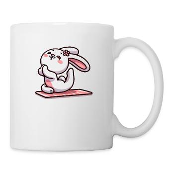 hase yoga 1 - Tasse - Weiß - Rechts