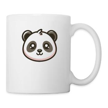 Visage pastel panda - Mug blanc - blanc - Droite