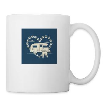 Entdecke unser hochwertiges Camperliebe 50+ Shirt - Tasse - Weiß - Rechts