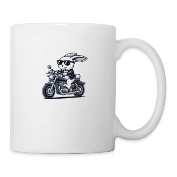 hase motorrad - Tasse - Weiß - Rechts