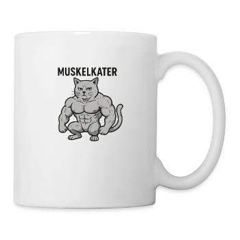 Muskelkater – Die stärkste Katze der Welt - Tasse - Weiß - Rechts
