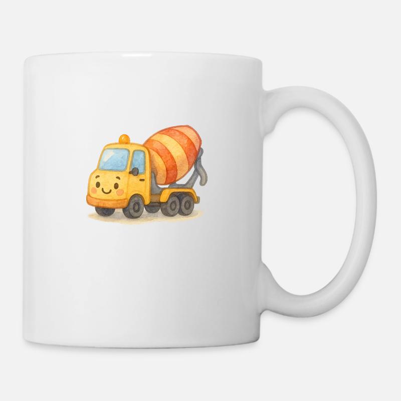 Betonmischer - Tasse - Weiß