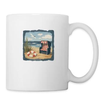 Baltic Sea beach collage for the right holiday feeling - Mug - white - Right