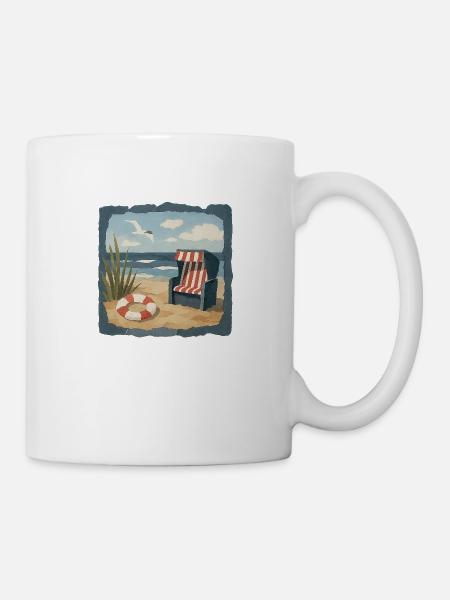 Ostsee Strandcollage fürs richtige Urlaubsfeeling - Tasse - Weiß