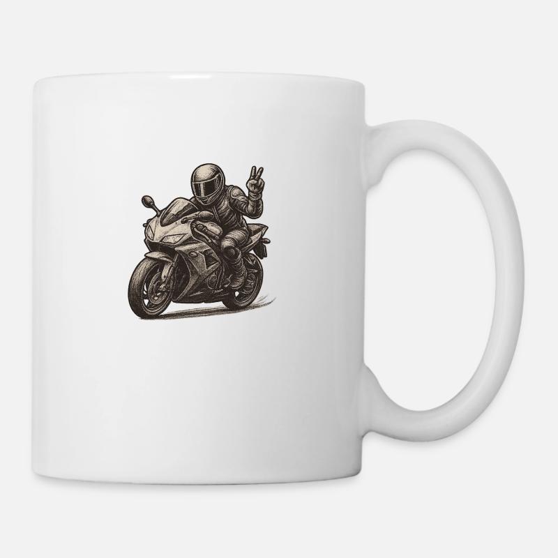 motorrad1 - Tasse - Weiß