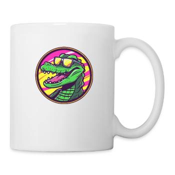 Alligator Cool Comic - Tasse - Weiß - Rechts