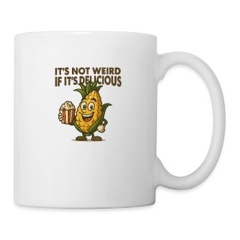 Cornflicted – Lustiges Mais-Design mit Spruch - Tasse - Weiß - Rechts