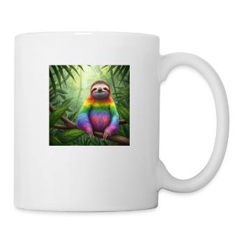 Faultier Wanderer STOLZ - Tasse - Weiß - Rechts