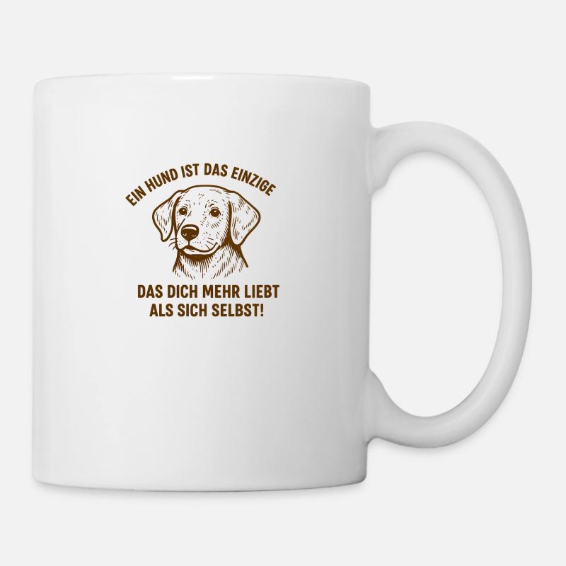 Un chien vous aime plus que lui-même - Mug blanc - blanc
