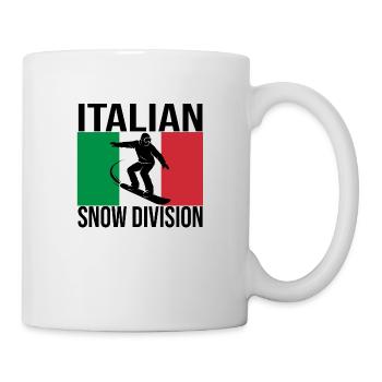 Italian Snow Division Snowboard Tee - Tasse - Weiß - Rechts
