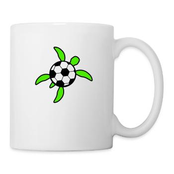 Turtle Soccer Ball Playing Club Fan Hobby - Mug - white - Right