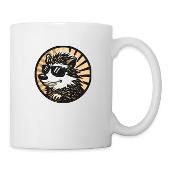 hérisson bande dessinée cool - Mug blanc - blanc - Droite