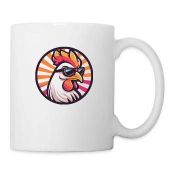Huhn Comic Cool - Tasse - Weiß - Rechts