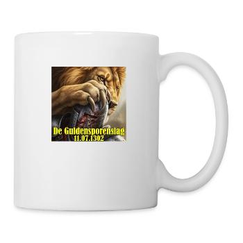 De Guldensporenslag 11.07.1302 - Mug blanc - blanc - Droite
