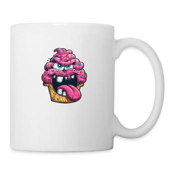 Durchgeknallter Cupcake. - Tasse - Weiß - Rechts