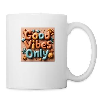 Positive Vibes Strahlender Alltag - Tasse - Weiß - Rechts