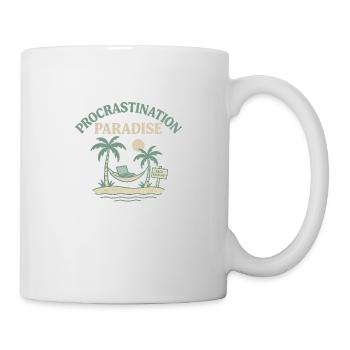 Procrastination Paradise - Tasse - Weiß - Rechts