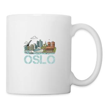 oslo stadt - Tasse - Weiß - Rechts
