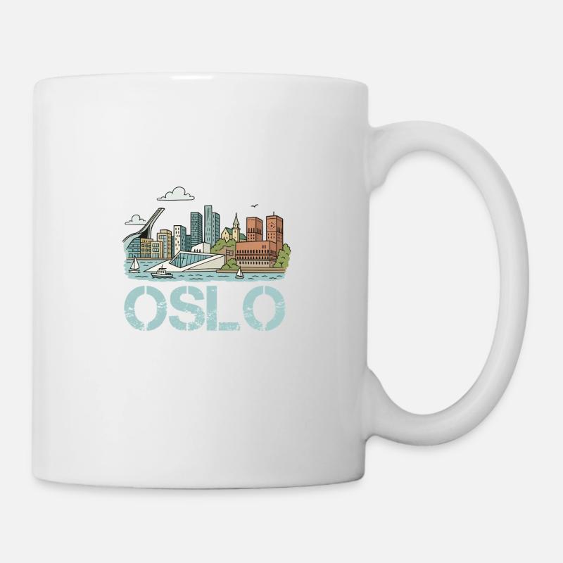 oslo stadt - Tasse - Weiß