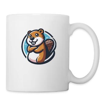 Beaver building there - Mug - white - Right