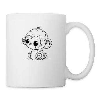 Cooler Monkey – Ambiance de la jungle urbaine - Mug blanc - blanc - Droite
