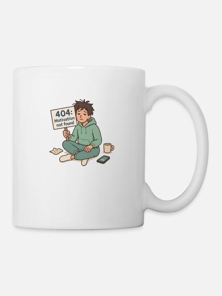 404: Motivation not found. - Tasse - Weiß