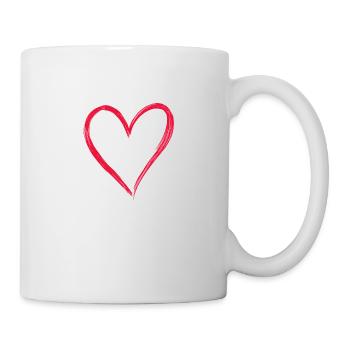 Amour dessiné à la main - Mug blanc - blanc - Droite