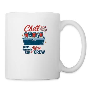 Chill Red White Blue Crew - 4 Juillet - USA - Mug blanc - blanc - Droite