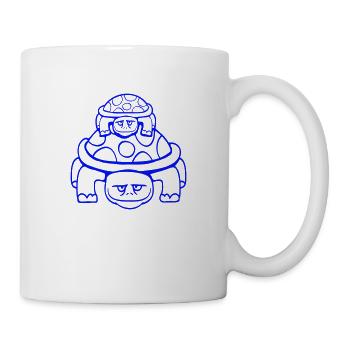 tortue petit enfant papa maman père mère - Mug blanc - blanc - Droite
