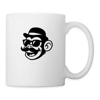 Singe Sir Moustache - Mug blanc - blanc - Droite