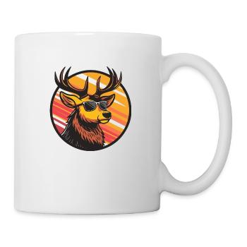 Hirsch Cool - Tasse - Weiß - Rechts