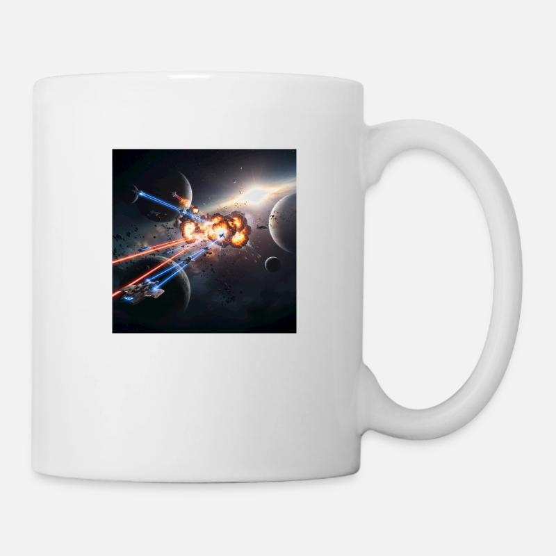 Illusion spatiale futuriste - Mug blanc - blanc