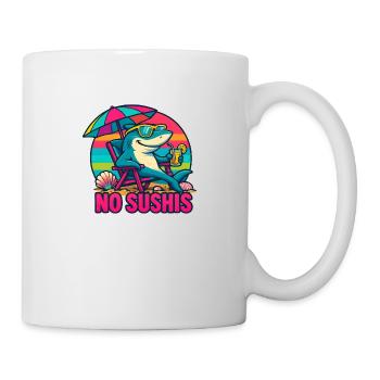 Hai am Strand in No Worries Cool Mode - Tasse - Weiß - Rechts