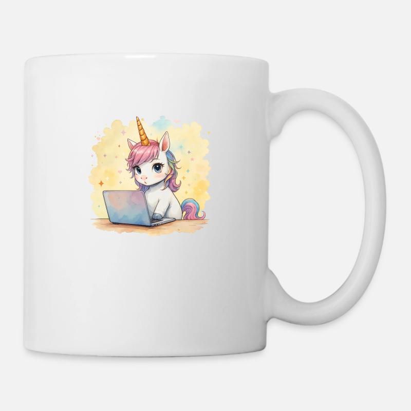 programming unicorn - Mug - white