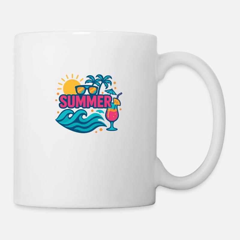 summer design, T-shirt - Mug - white