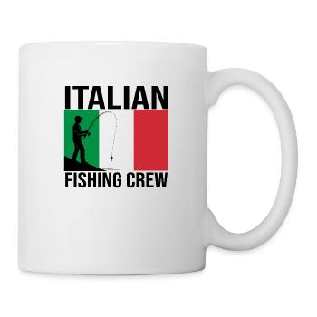 Italian Fishing Crew Angler-Shirt - Tasse - Weiß - Rechts