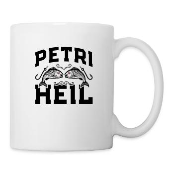 Petri Heil Fischen - Tasse - Weiß - Rechts