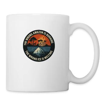 La mauvaise forêt brûle. La mauvaise glace fond - Mug blanc - blanc - Droite