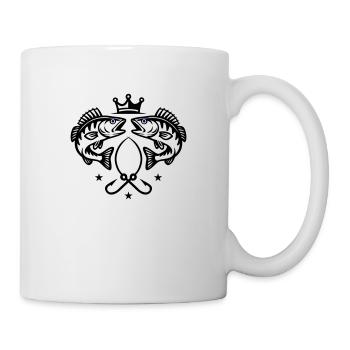 Angeln Hecht Fisch Symbol - Tasse - Weiß - Rechts