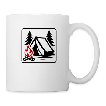 Tent Camping Icon - Mug - white - Right