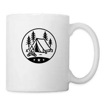 Tent Campfire Camping - Mug - white - Right