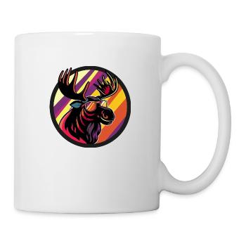 Elch Comic Cool - Tasse - Weiß - Rechts