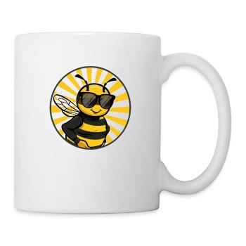Biene Cool Comic - Tasse - Weiß - Rechts