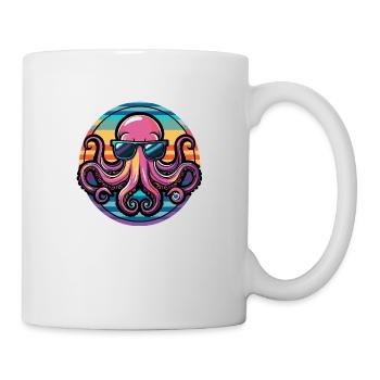 Oktopus Cool Comic - Tasse - Weiß - Rechts