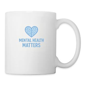 Mental Health Matters Heart Blue - Tasse - Weiß - Rechts