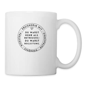 Erzieher:in Geschenk Abschied & Dankeschön - Tasse - Weiß - Rechts