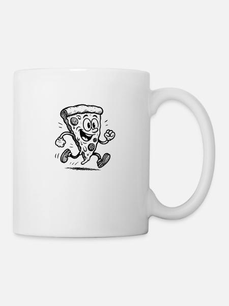 running pizza - Tasse - Weiß