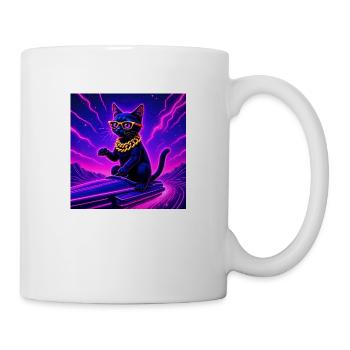 Chat de l’espace - Cool - Cyber ronronnement - Mug blanc - blanc - Droite
