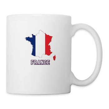 Aufkleber Frankreich - Tasse - Weiß - Rechts